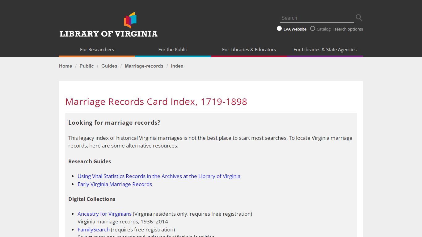 Marriage Records Collection - lva.virginia.gov